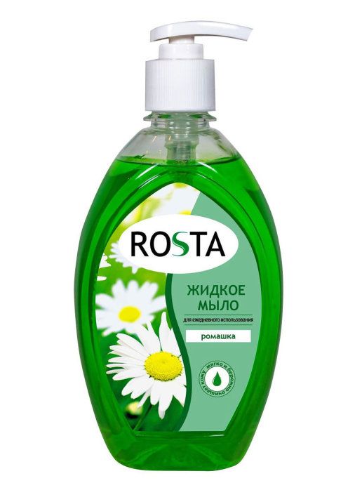Liquid soap 500ml Chamomile with dispenser Rosta